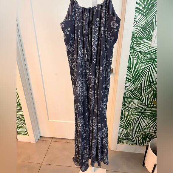Madewell Blue Paisley Button Front Midi Dress Size 00 - Picture 5 of 7